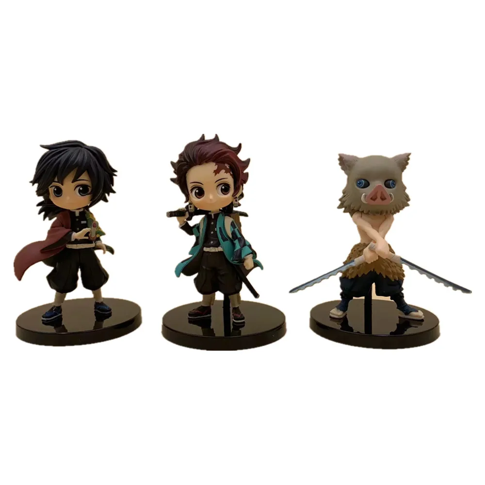 Demon Slayer Kimetsu no Yaiba Tanjirou Giyuu Inosuke Nezuko фигурка ПВХ модель игрушки Demon Slayer фигурка аниме милые игрушки Brinquedos