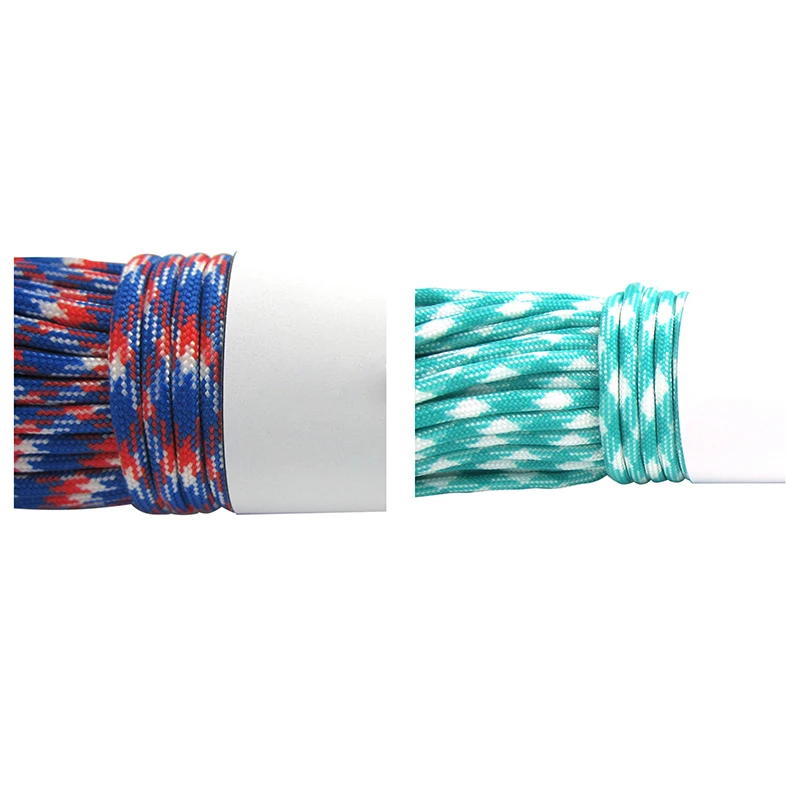 2 шт парашютный шнур с 7 нитями, 550 фунтов, 100 футов-Blue Lake Camo& Red+ White+ Blue Camo