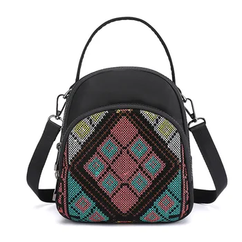 

Women embroidered Multifunction Backpack Womens' Pouch Leather Ladies Shoulder Bags For Girls Small Backpack Mochila Feminina