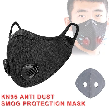 

5 Layers Cycling Face Mask KN95 Activated Carbon With Filter PM2.5 Anti-Pollution Bike Sport Protection Dust Mask Anti-droplet