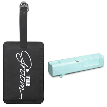 

2 Packs Leather Luggage Tags Suitcase Labels(Black + White) & 2 Pcs Personal Care Disinfection Add 84 Disinfectant