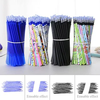 

10pcs/Lot Transparent Gel Pen Refill 0.5mm Black Blue Erasable Ink Cartoon Refill For Student Writing School Office Stationery