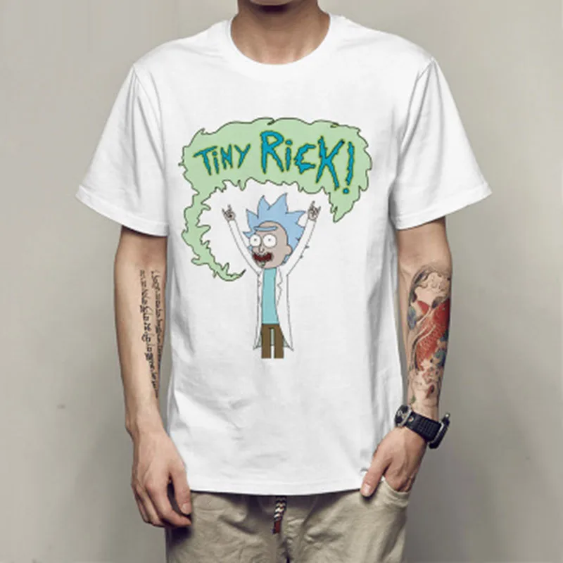 9 Мужская футболка с круглым вырезом, свободная футболка с принтом rick and morty, Новые повседневные футболки топы - Цвет: 9