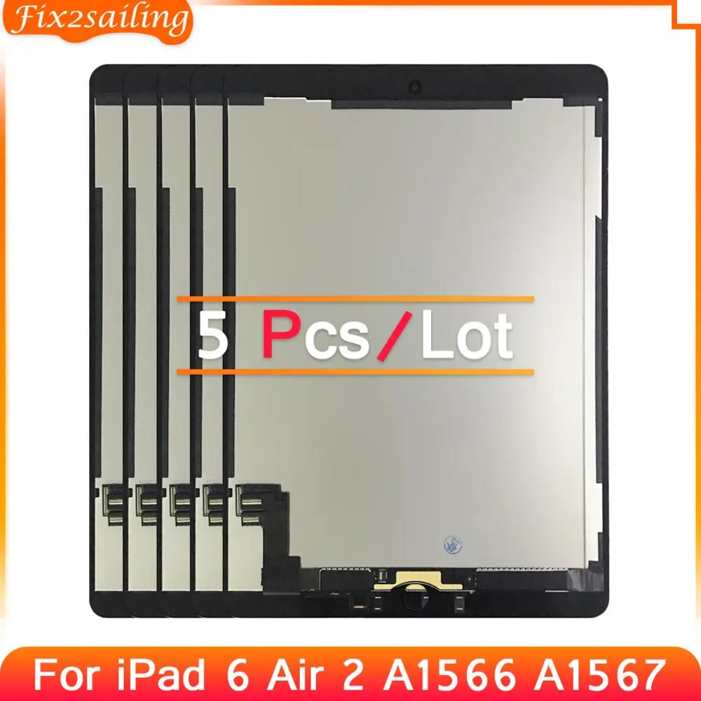 5pcs Aaa+ Grade For Apple Ipad 6 Air 2 Lcd Display Touch Screen