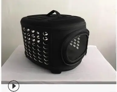 Black Рождество сплошной цвет Eva pet сумка через плечо складной кошки из собака рюкзак сумка Прямая с фабрики - Color: Black