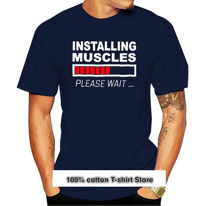 New Herren T Shirt Installing Muscles 