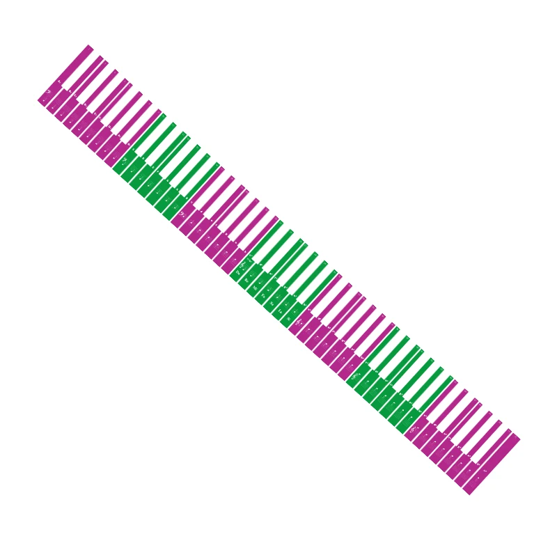 88keys piano stickers Assist novice beginners to learn piano tools Can be used repeatedly Rectangular piano key note sticker