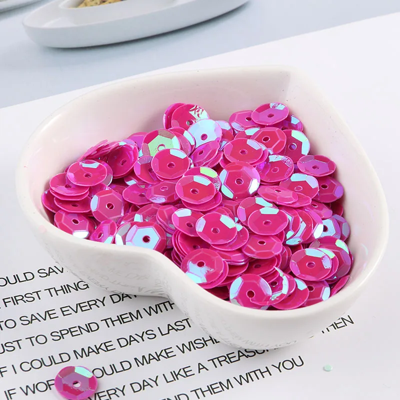 LC/8 мм вогнутая ПВХ/10 грамм блестки ПВХ плоская для DIY Изготовление карточек цветная коллекция - Color: 15