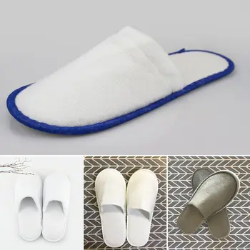 

Men Women Unisex Disposable 1 Pairs Spa Hotel Guest Slippers Travel Shoes Disposable Fabric Non-woven Slippers