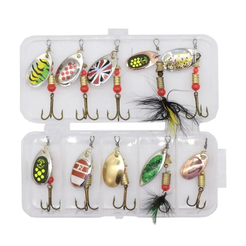 

1pcs Hard Fishing Spoon Lures Spinner Bait 2.5-4g Fishing Wobbler Metal Spinner bait Isca Artificial Free with box fish Tackle