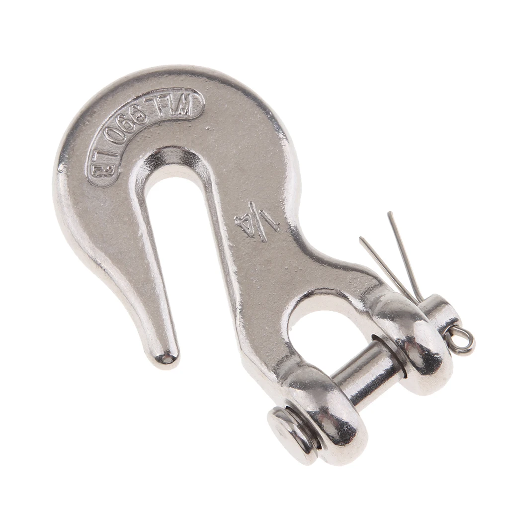 1/4 Inch Clevis Grab Hook Boat Truck Trailer Rigging Tow Chain Tie Down Hook