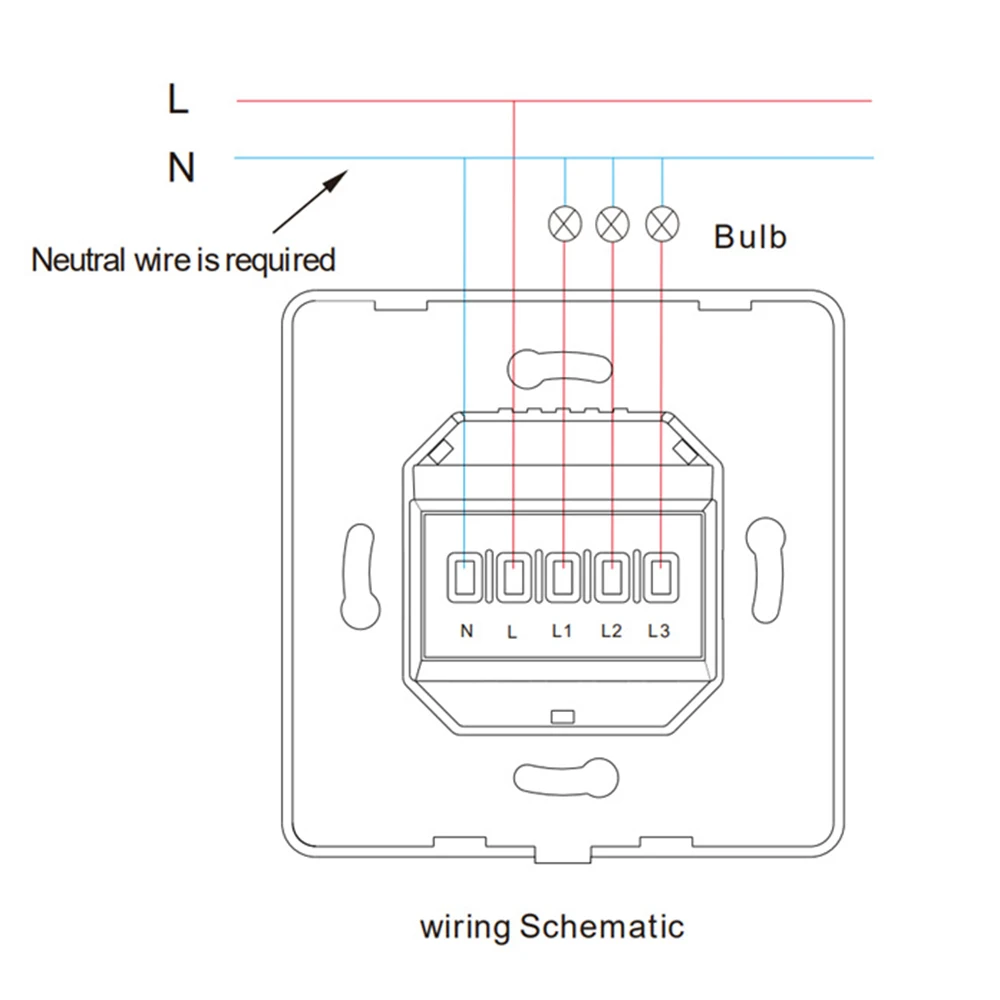 WiFi смарт светильник Настенные переключатели давления Интеллектуальный
