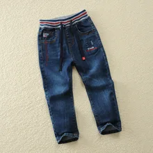 Г. Новые стильные джинсовые брюки для мальчиков на весну и осень; эластичные Повседневные детские брюки