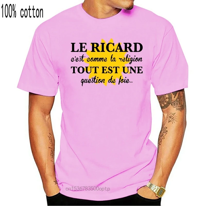 Для мужчин футболка Le Ricard Cɾst Comme ла Религия Tout Est Une вопрос De Foie Version2 женщин |