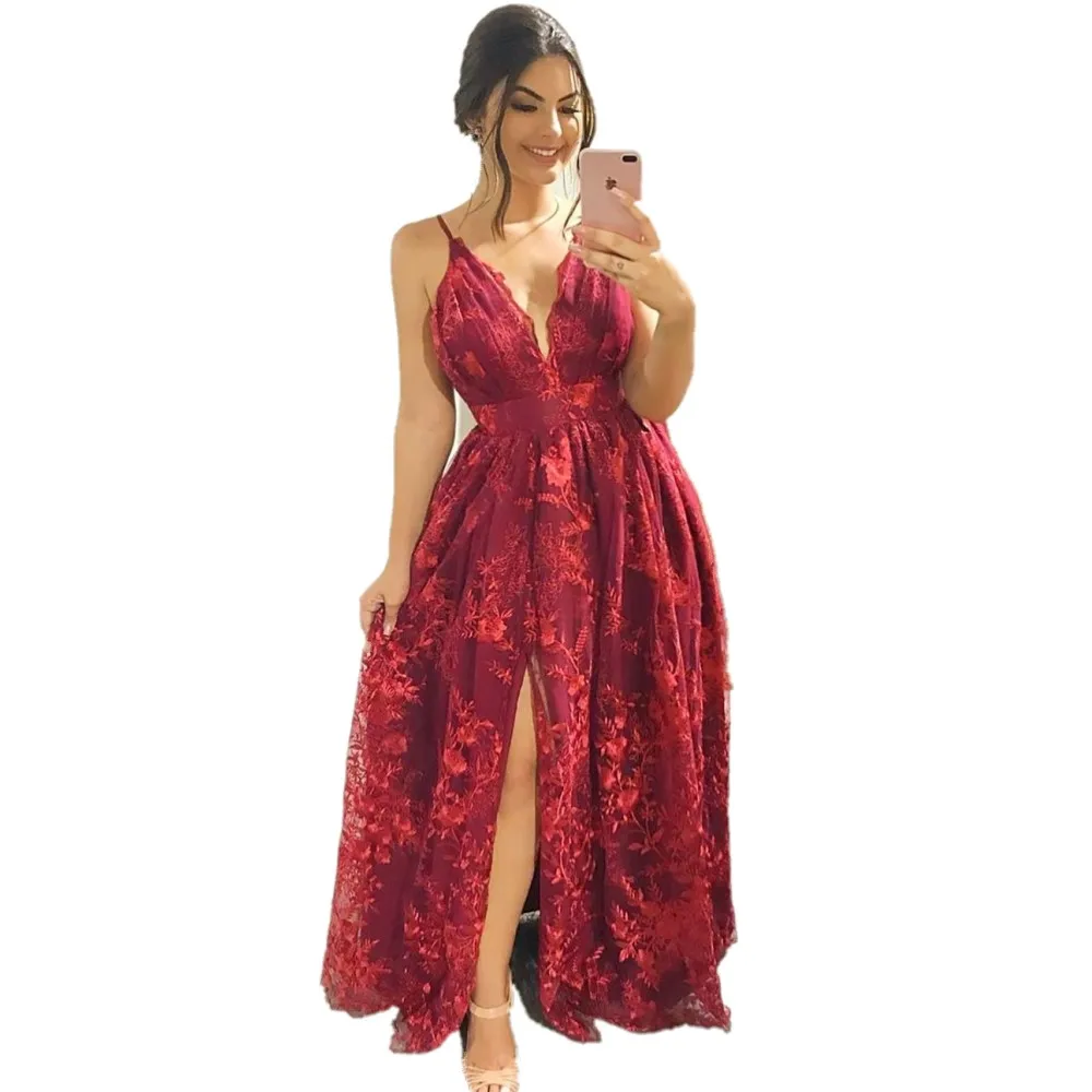 Вечернее торжественное платье Abendkleider Vestido Longo Festa Robe De Soiree красные Арабские Вечерние платья Длинные