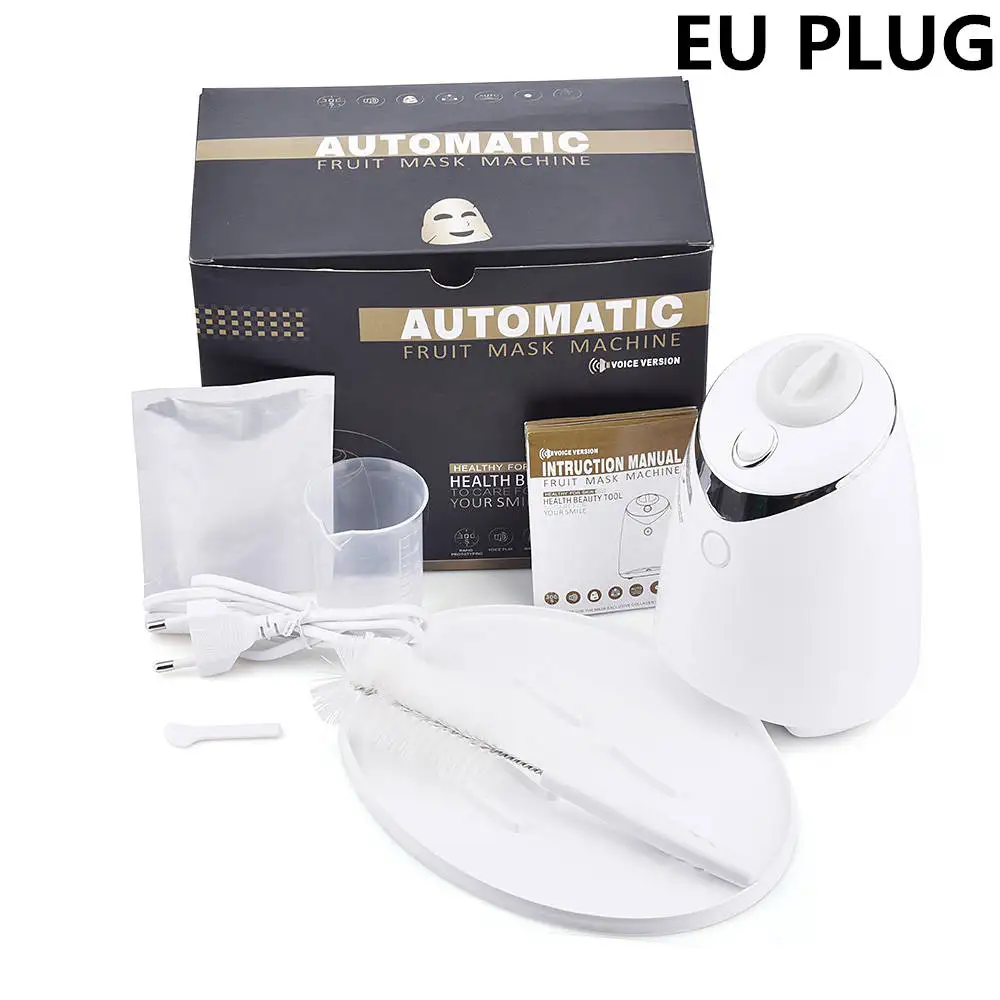 EU Plug Type DIY фруктовая маска для лица, органический фруктовый растительный аппарат для изготовления фруктовых масок с четырьмя коллагеновыми пептидами, средство для ухода за кожей лица - Цвет: EU Plug Type