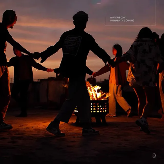 Multifunkciós Máglya-Medence Téli Fűtés Kültéri Udvar Faszén Tűz Pit Kerti Háztartási Grill Állvány Forró - Image 2