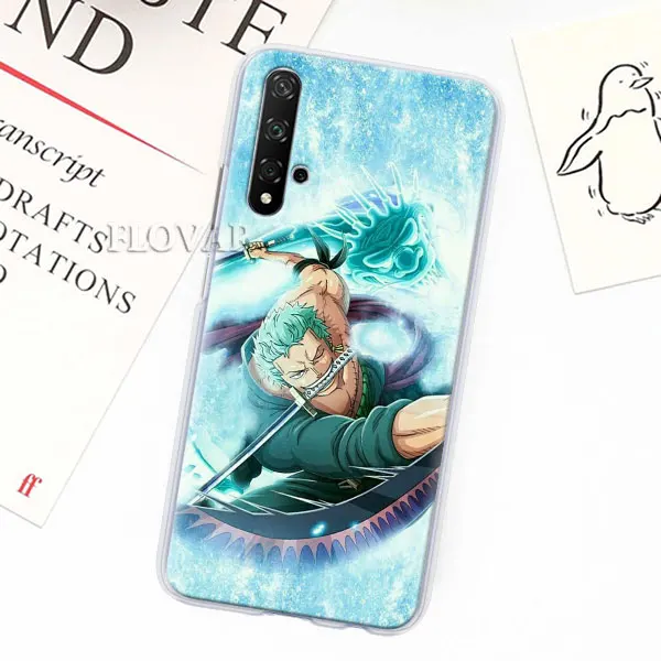 One piece Roronoa Zoro чехлы для телефонов huawei Y5 Y6 Y7 Y9 Honor 20 Lite 8X 9X Pro View 20 жесткий чехол - Цвет: 002