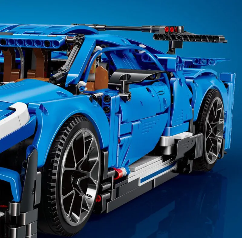 Compatível com Lepining Modelo de Carro de Corrida Técnica Carro Velocidade Azul Crianças Presentes Natal Brinquedos Blocos Construção Tijolo Dhl 20086 42083 7 High Quality building blocks