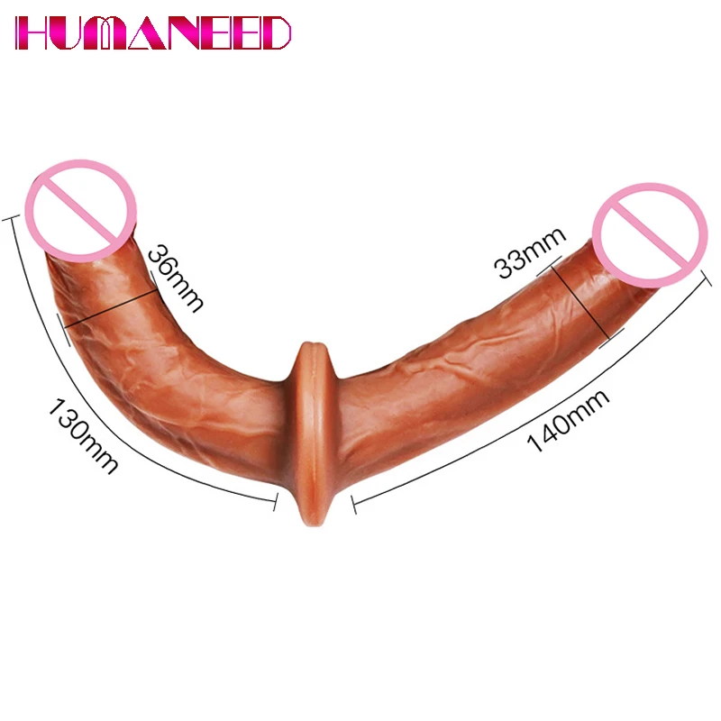 Thick Double Penetration Dildos Strapon For Lesbian Couples Long Two Headed Ended Wearable Phalos Anal Masturbation Women To Men