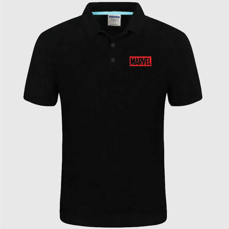 New Man Polo Shirt Mens Casual Marvel Cotton Polo shirt Men Short Sleeve High Quantity polo men