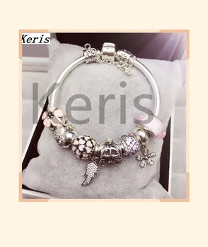 

High Quality 1:1 100% Silver Flower Safety Chain Bracelet Free Of Charge