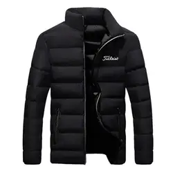 Alta qualidade jaqueta de golfe dos homens casaco com zíper suave outono inverno para baixo jaqueta esportiva masculina casual moda outwear quente homme
