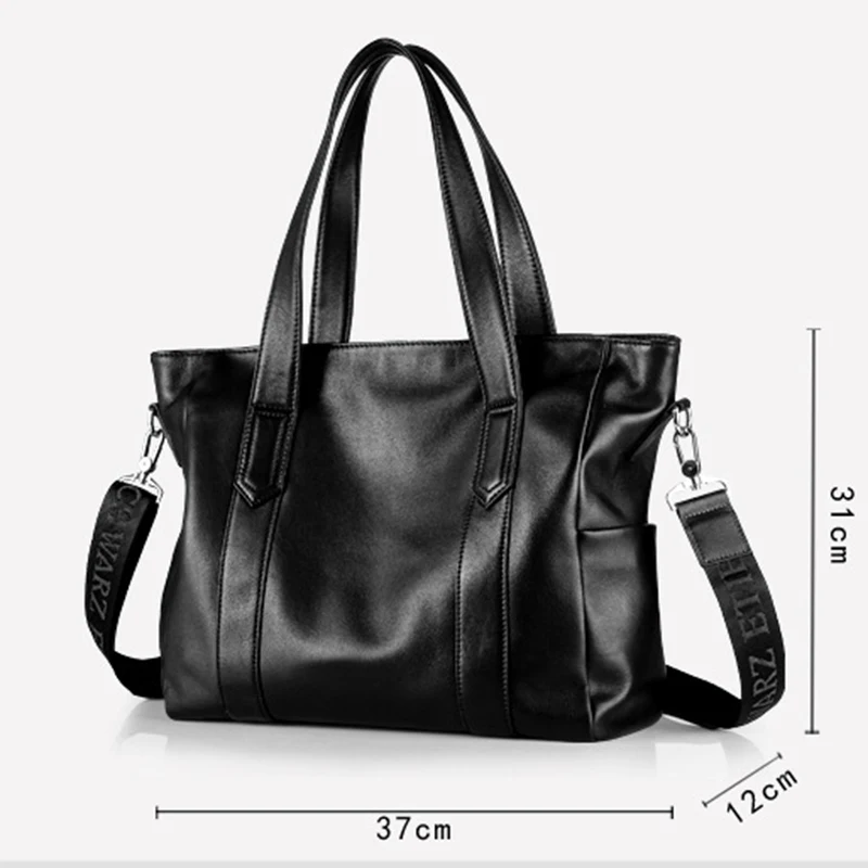 Men leather men handbags Korean men's business briefcase first layer leather computer bag