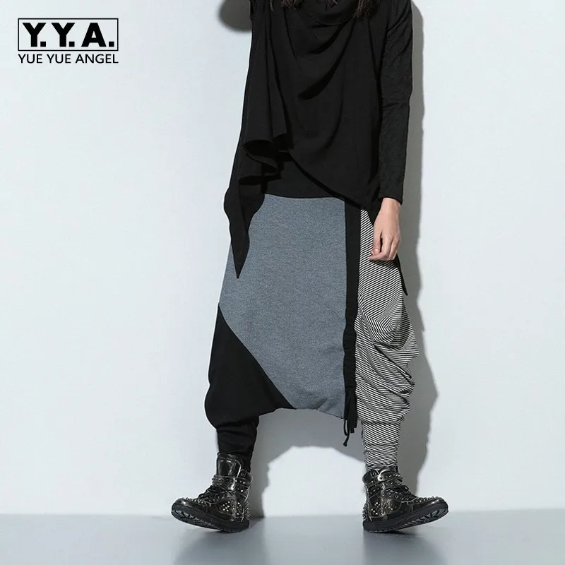

2020 New Arrival Man Trousers Fashion Splice Man Hip Hop Pants Casual Loose Fit Male Harem Pants Streetwear Pantalones De Hombre