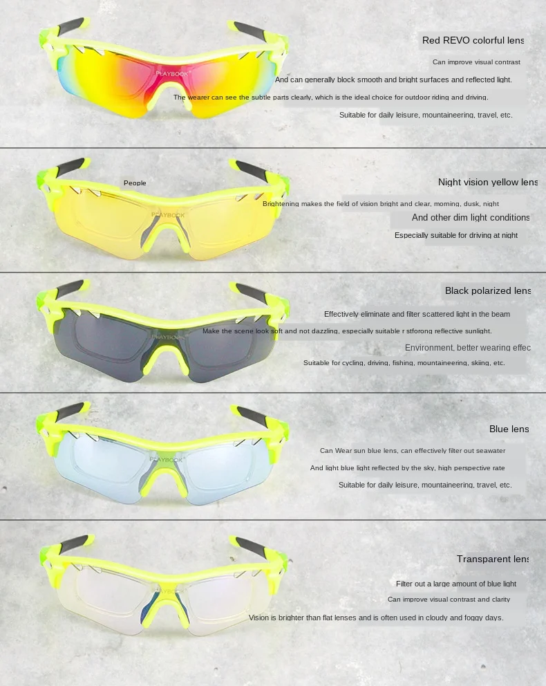 Cycling Sunglasses Outdoor Polarizing Bicycle Riding Glasses Wind-Resistant Sand Fishing Mountain Bike Sports Sun Goggles