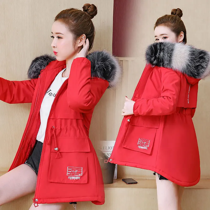 

2019 Winter New Style Lxy917 with Fur Collar Korean-style Fashion Western Style Hooded Cotton-padded Clothes Entity