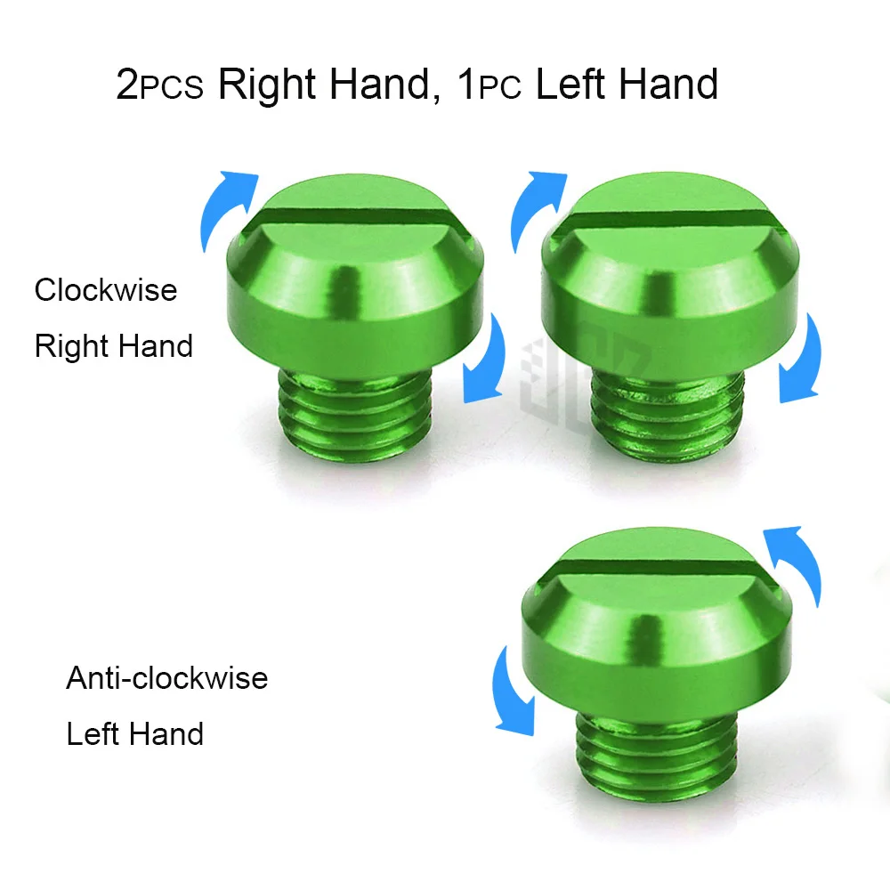 3pcs Motorcycle M10*1.25 CNC Mirrors Hole Plug Screws Caps Cover Bolts For Kawasaki Z400 Z650 Z750 Z800 Z900 Z1000 Accessories