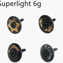Superlight 6g велосипедная стебель полностью углеродная верхняя крышка с Ti винтом для 28,6 мм 1 1/" Стил вилка трубка Гарнитура Крышка