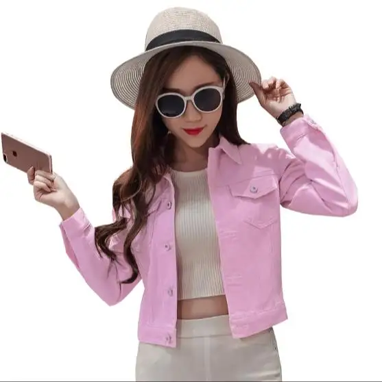 Новинка 2020 весна лето повседневная женская джинсовая куртка короткий стиль с