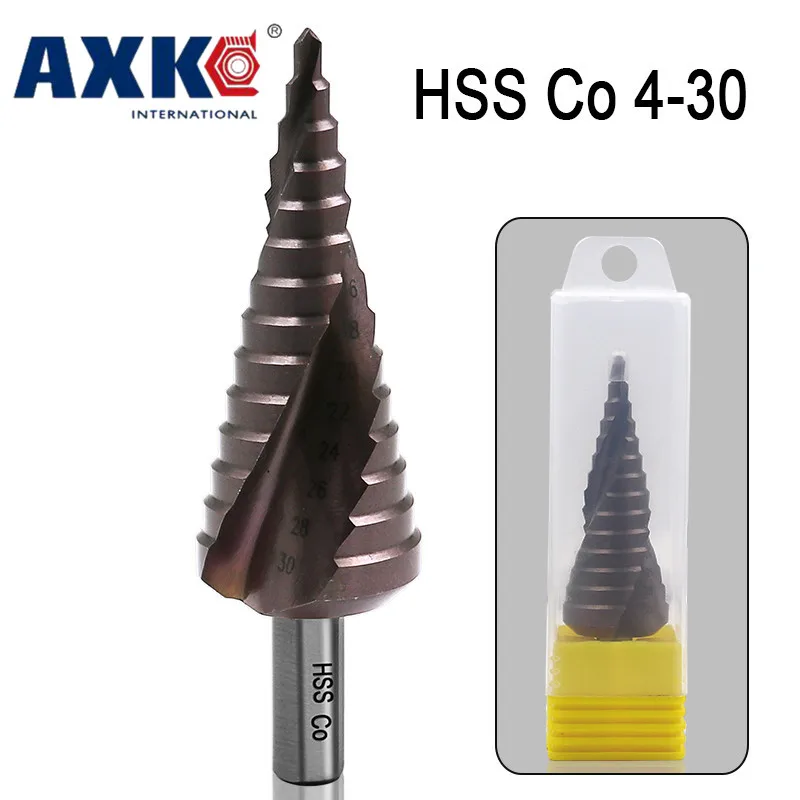

4-30mm The Pagoda Shape HSS Co M35 Triangle Shank Pagoda Metal Steel Step Drill Bit Hole Drill Cone Drill Bit DT183