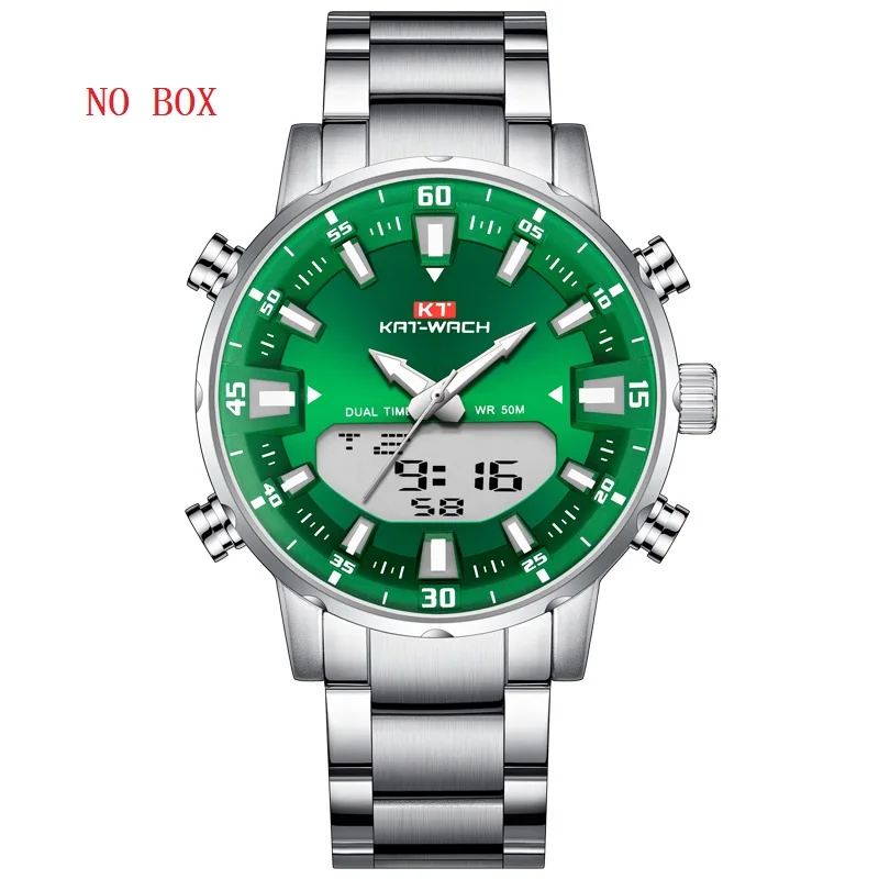 2021 Gold Wrist Watch Men Top Brand Waterproof Sports Digital Watches LED Steel Military Quartz Watch For Men Wristwatch Relogio 