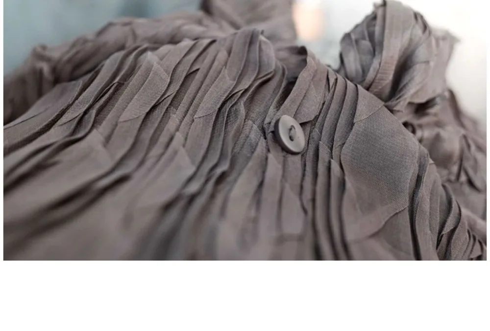 Miyake складывается Солнцезащитная Одежда Женская куртка новая летняя тонкая секция ins tide чистая красная модная дикая драпированная