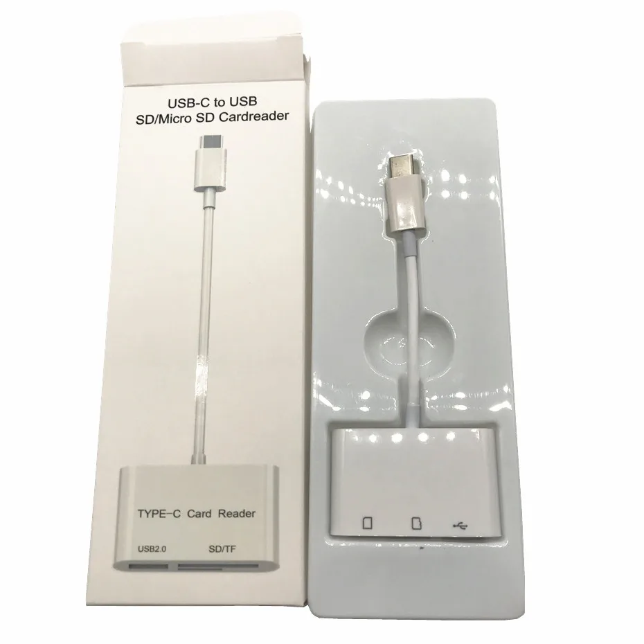 Type C Micro SD TF кардридер Android OTG адаптер для Macbook для samsung Note8 S8 S9 для huawei P20 Plus(с розничной упаковкой