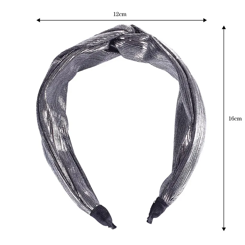 LEVAO Vintage Cloth Shiny Headband Cross Hairbands Black Bezel Turban Women Girls Hair Accessories Hair Hoop Headwear Fashion