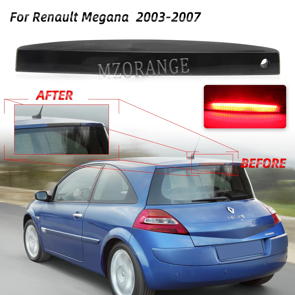 MIZIAUTO Additional Brake Light For Renault Megane 2003 2004 2005 2006 2007 2008 Third Stop Signal Lamp Car Accessories
