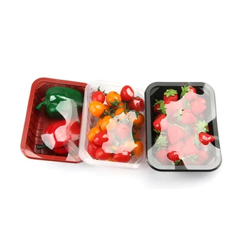 

Misource 50pcs 185x130x43mm 500g Supermarket Food Market Vegetable Display Packaging Plastic Boxes Fruit Tray