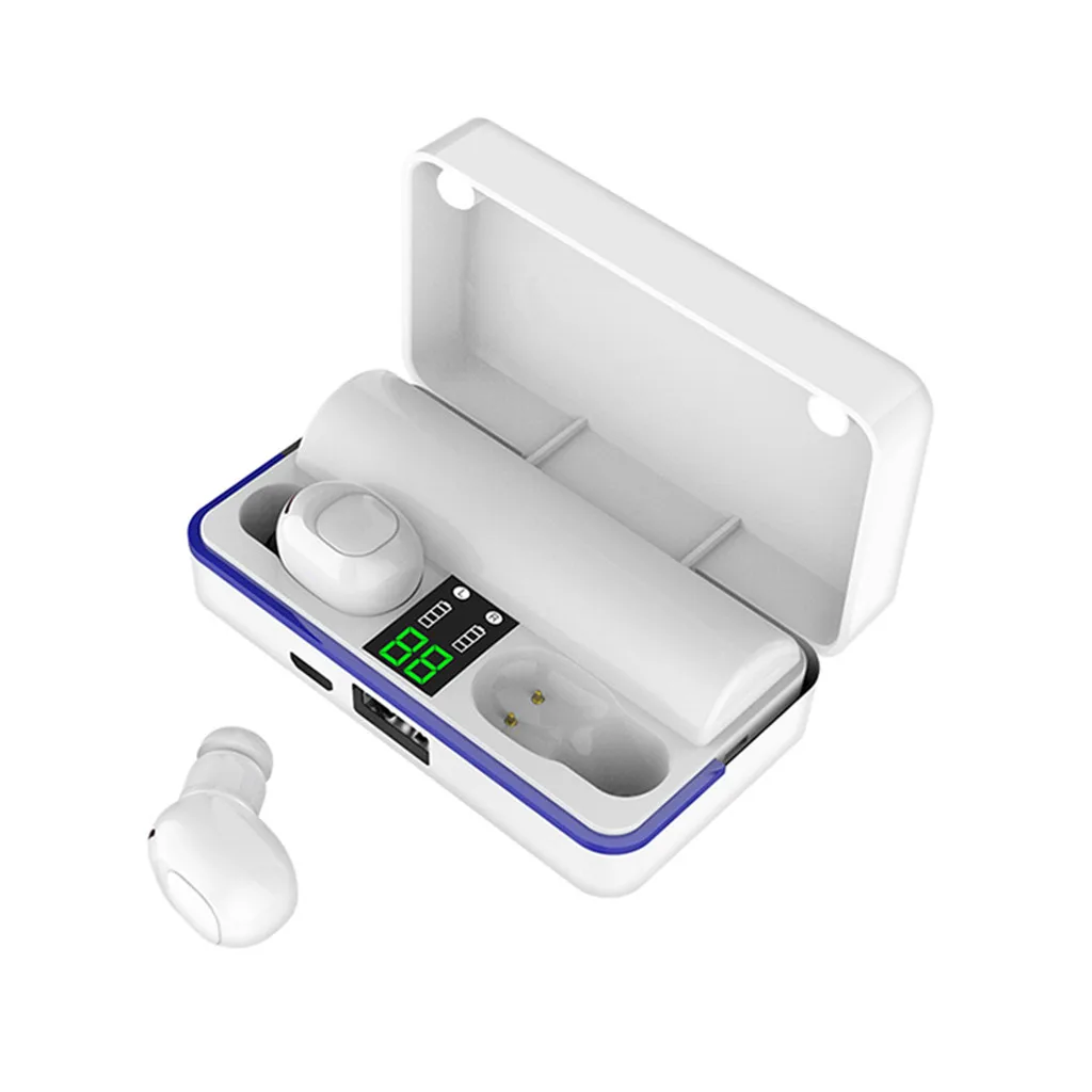 Ouhaobin Bluetooth 5,0 наушники, беспроводные наушники, мини гарнитура, стерео наушники, портативная зарядная коробка для мобильного телефона