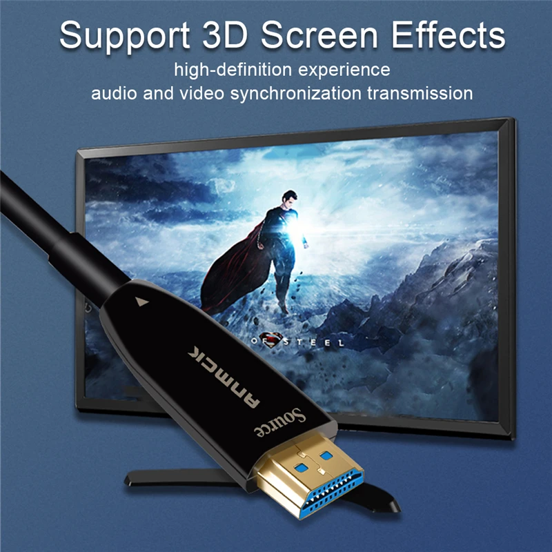4k 60HZ HDMI кабель 2 0 Оптическое волокно 15M 30M 50M 100M Кабель Поддержка 4K 3D для HDR tv lcd