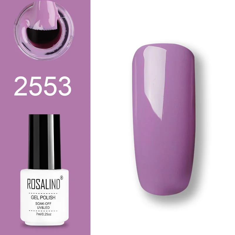 ROSALIND набор гель-лаков UV Vernis полуперманентный праймер верхнее покрытие 7 мл полигель-лак для маникюра - Цвет: GN23-ROSALIND