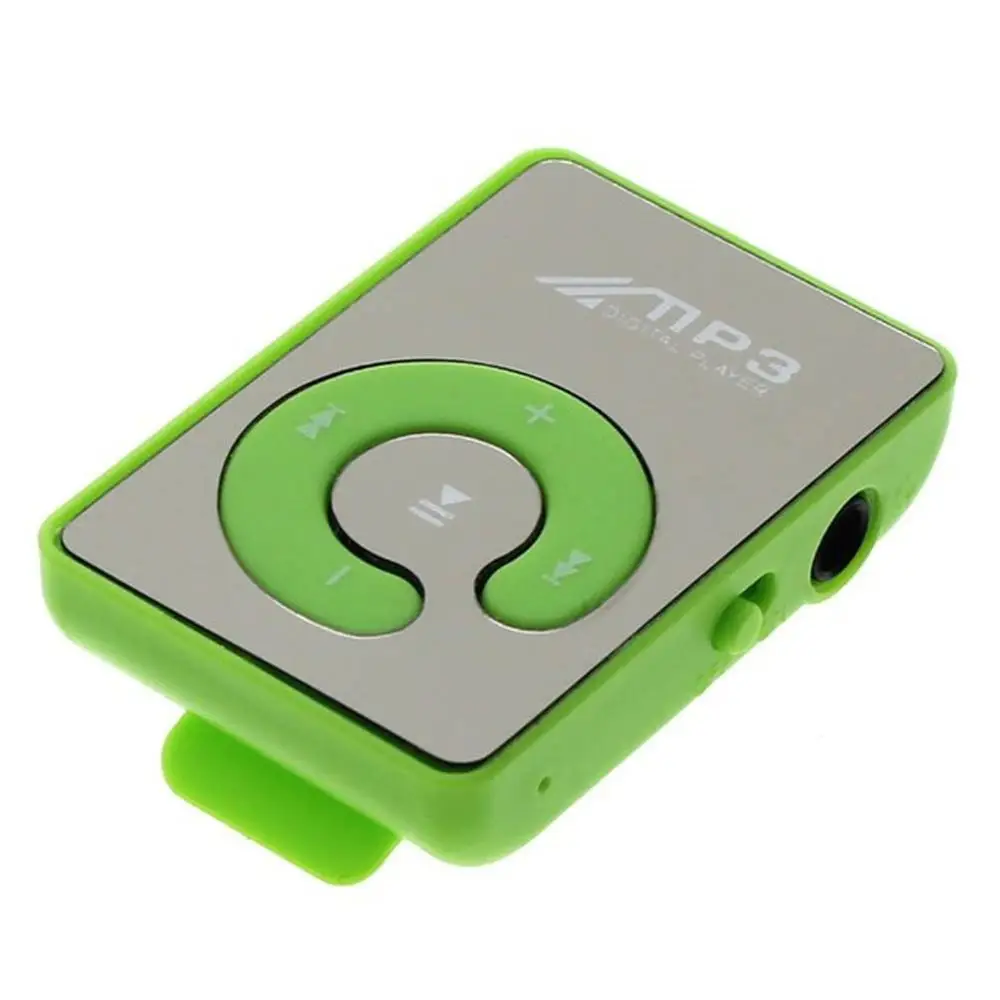 Портативный мини-клип USB MP3 плеер музыкальный медиа поддержка Micro SD TF карта Мода Hifi MP3 для спорта на открытом воздухе - Цвет: Зеленый