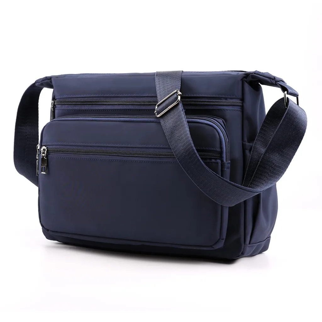Dark Blue Новая мужская женская модная повседневная сумка через плечо rFashion Мужская нейлоновая многофункциональная Большая вместительная сумка через плечо - Цвет: Dark Blue