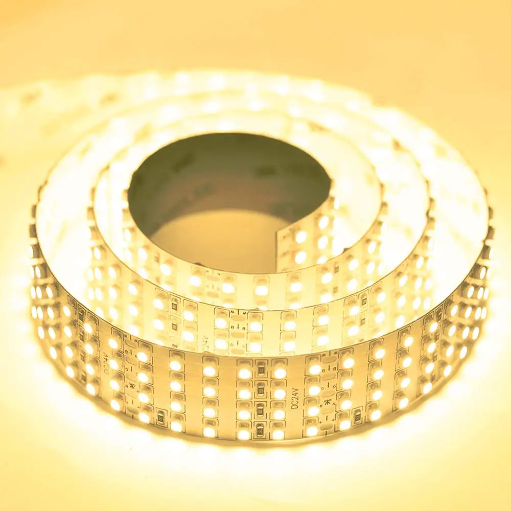 Яркие в четыре ряда гибкие светодиодные ленты-DC24V 3528SMD 146 светодиодный s/Ft CRI 95 1170 люмен/ft-супер яркий светодиодный скотч JK219
