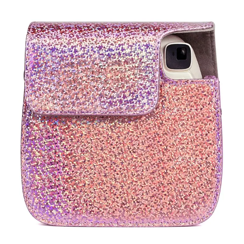 Из искусственной кожи Кристалл Bling камера сумка чехол для переноски Fujifilm Mini8/8+/9 LX9A