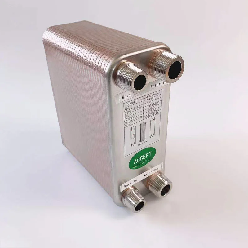 ^*Best Offers 60 Plates Heat Exchanger Beer Wort Chiller Cooler 304 Stainless Steel For Home Brewing Beer