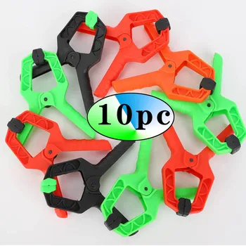 Billige 10/5 Stücke Holzbearbeitung Frühling Klemmen DIY Holzbearbeitung Werkzeuge Kunststoff Nylon Schellen Für Holzbearbeitung Frühling Clip Foto Studio Hintergrund